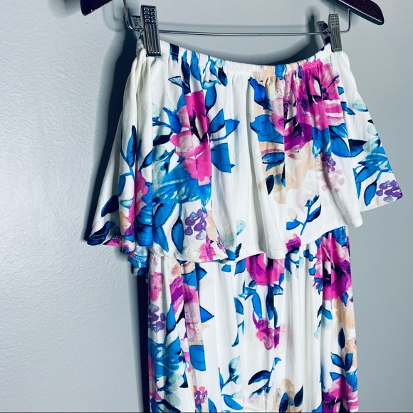 Sweet Lovely By Jen Floral Strapless Maxi Dress - Picture 2 of 7